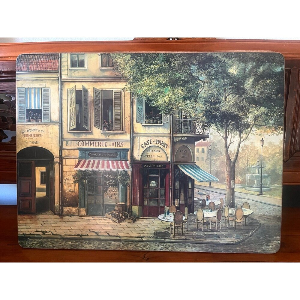 7 Vintage Pimpernel French Cafe Scene Placemats